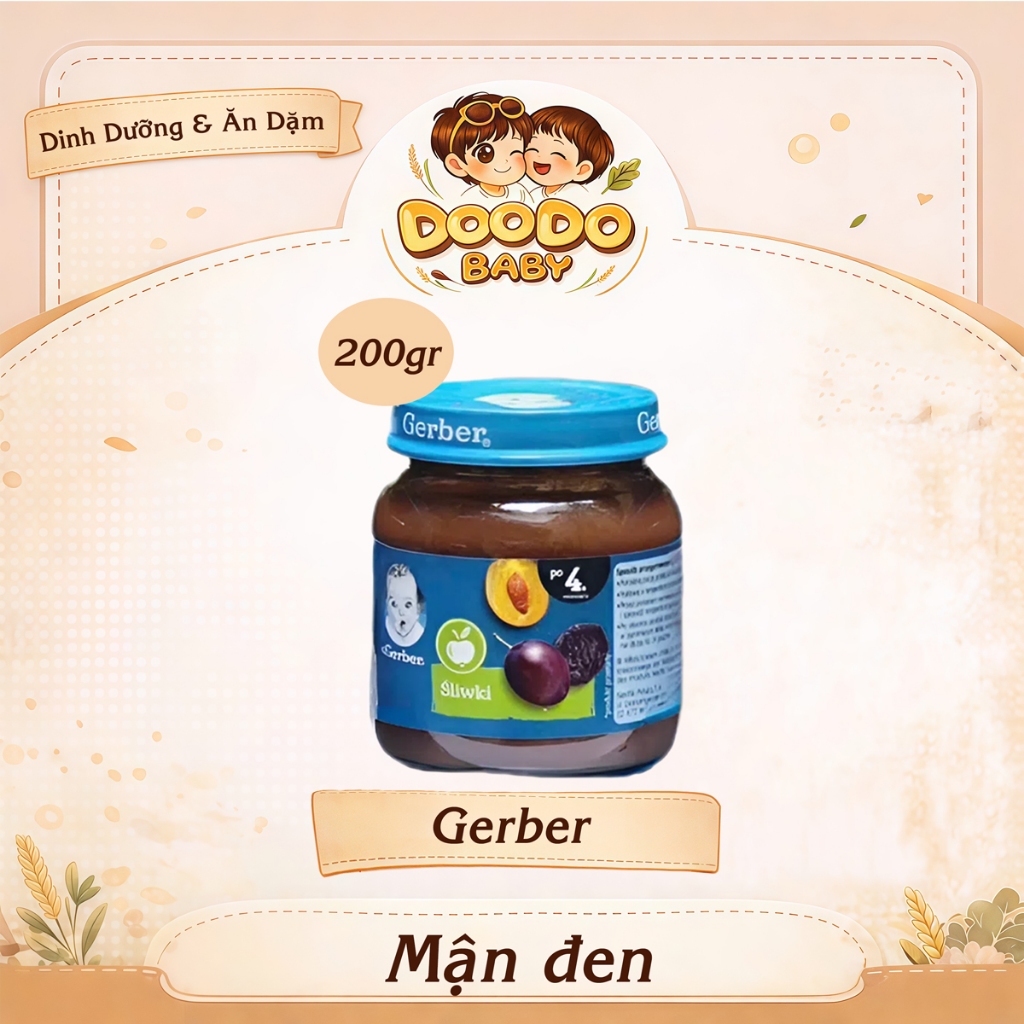 Mận Đen Nghiền Gerber Ăn Dặm Cho Bé (125g)