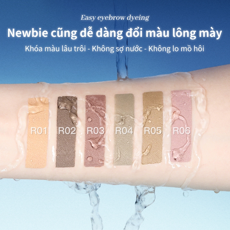 ROCKSWEET Mascara Lông Mày 2.0–Họa Tiết Mờ Nhung Cho Lông Mày Trông Tự Nhiên, Chống Mồ Hôi, Chống Thấm Nước, Chống Nhòe