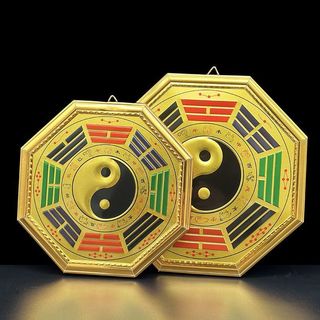 Gương Bát Quái Âm Dương Mạ Vàng - Phong Thuỷ Trấn Sát Trừ Tà Chất Lượng Cao