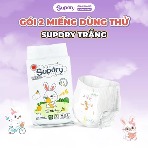 Túi 2 Miếng Dùng Thử Supdry Trắng Mỏng Nhẹ Cho Bé size S/M/L/XL/XXL/XXXL từ 4kg đến 20kg (QT)