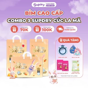 COMBO 3 Tã Bỉm Dán/Quần Supdry Ultra Cam Cao Cấp, Chống Hăm, Thấm Hút size NB/S/M/L/XL/XXL/XXXL cho bé 4kg-20kg
