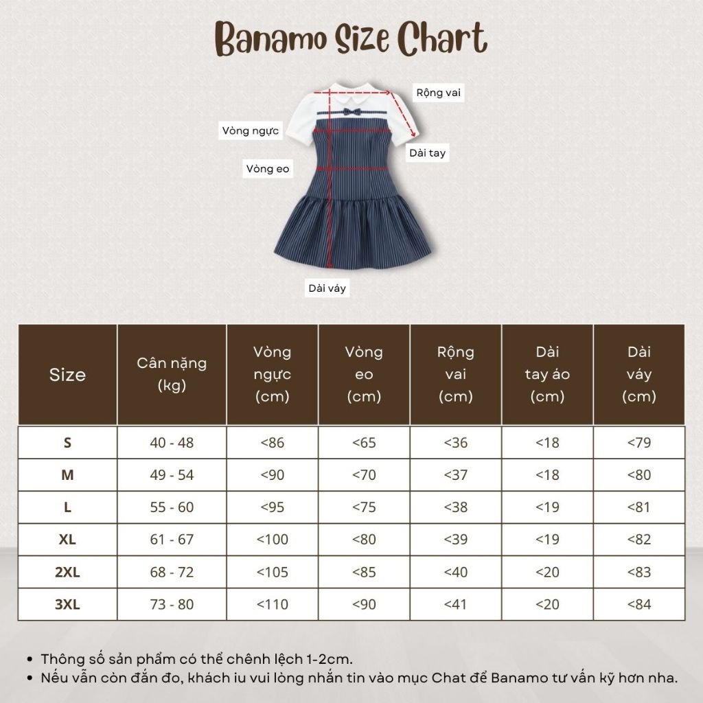 Đầm nữ BIGSIZE Banamo Fashion váy thiết kế cổ sen trắng đính nơ cộc tay phối kẻ sọc dọc dáng xoè tiểu thư 592