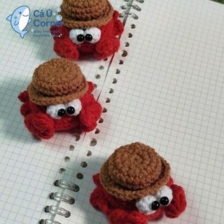 Móc khóa len hình con cua dễ huông | Made to Order – Thời gian chuẩn bị 15 ngày