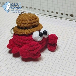 Móc khóa len hình con cua dễ huông | Made to Order – Thời gian chuẩn bị 15 ngày