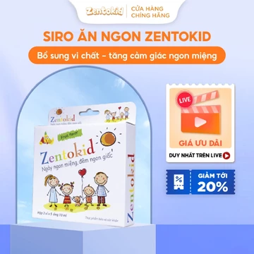 Siro Ăn Ngon ZENTOKID Hỗ Trợ Bé Ăn Ngon Miệng Ngủ Ngon Giấc Tiêu Hóa Tốt Hộp 10 Ống Vitamin Cho Bé