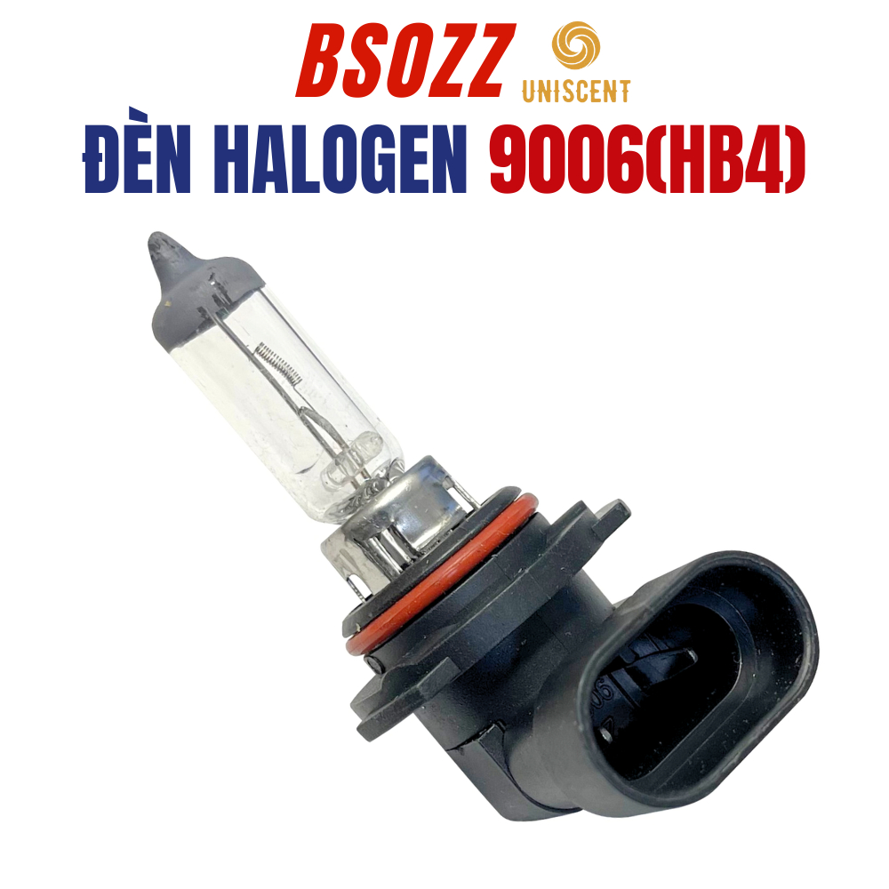 Bóng Đèn Halogen 9006-12V-55W/ Bóng Đèn HB4-P22D/ Nhiệt Màu 3200K Cho Ô Tô- BSOZZ- Made In Thailand