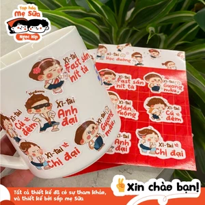 Sticker Xì-tai học đường siêu đáng iu dành dán cho laptop điện thoại, hay máy tính casio