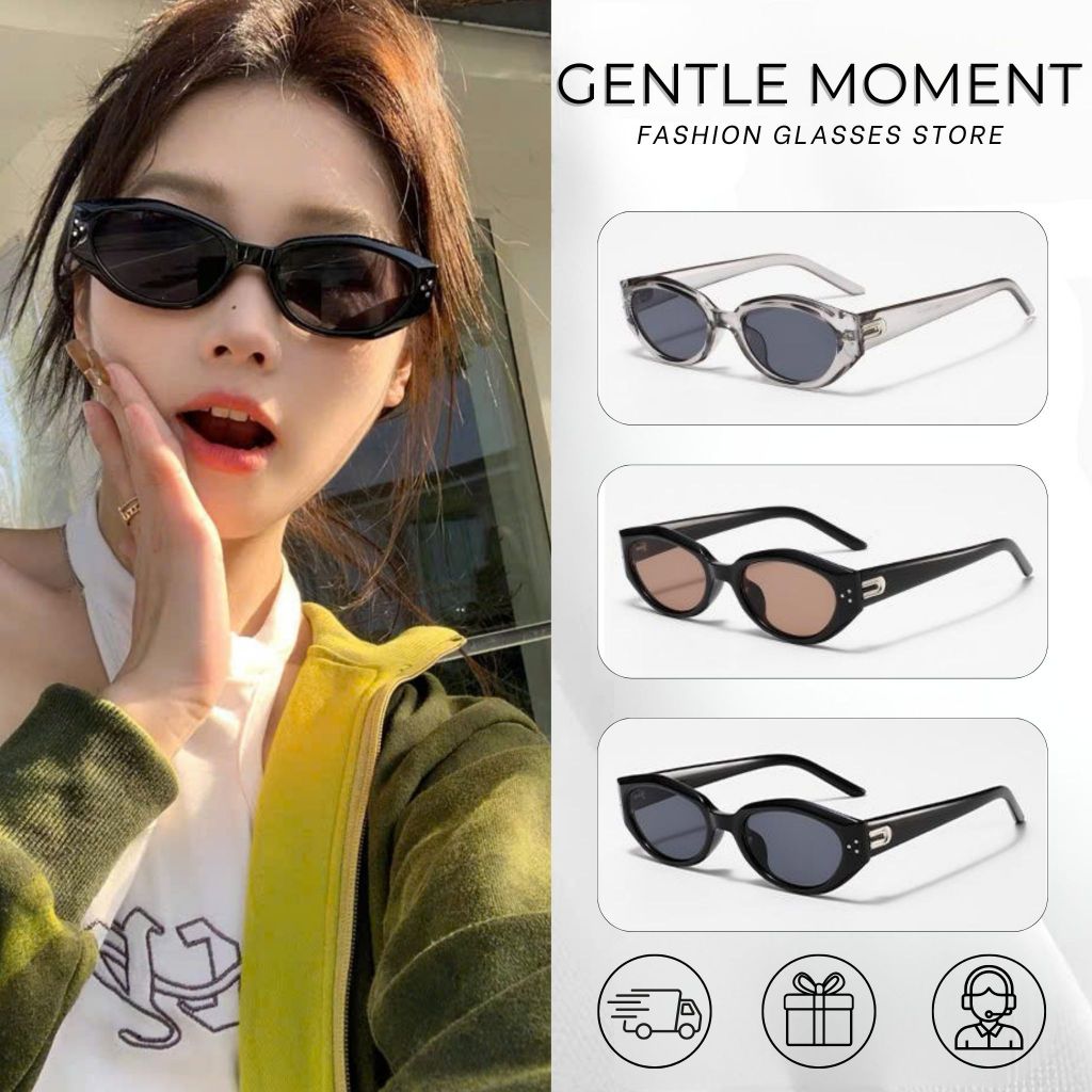 Kính râm mắt mèo GENTLE MOMENT chống tia UV thời trang nam nữ sang trọng phong cách đi chơi đi học GMT127