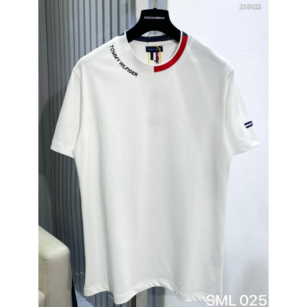 Áo Phông Ngắn Tay In Cổ Bo Đỏ Chữ My Tom From Chuẩn Nam Nữ Chất Cotton Mềm Mát co Dãn Nhẹ