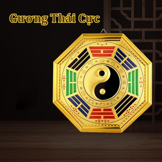 Gương Bát Quái Âm Dương Mạ Vàng - Phong Thuỷ Trấn Sát Trừ Tà Chất Lượng Cao