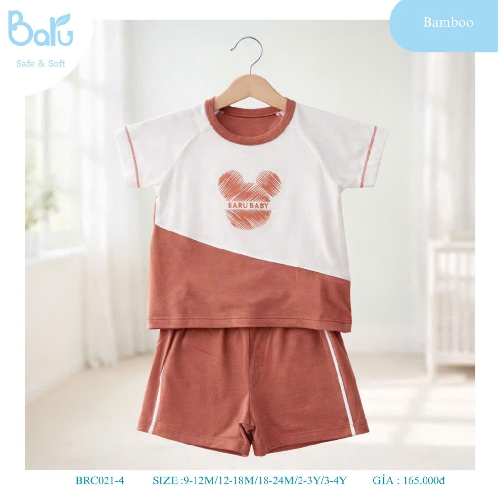 BỘ CỔ TRÒN CỘC TAY . QUẦN ĐÙI, BRC021-4