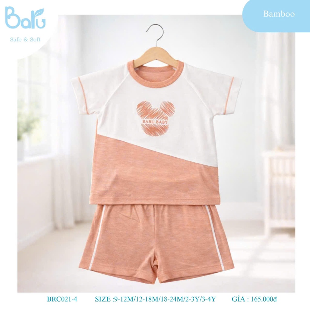 BỘ CỔ TRÒN CỘC TAY . QUẦN ĐÙI, BRC021-4