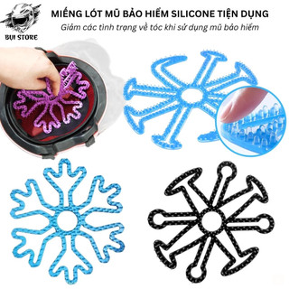 Đệm lót mũ bảo hiểm silicon 8 cánh êm mềm thoáng khí giúp đội mũ thoải mái