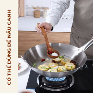 Chảo Inox Xào Sâu Lòng Cao Cấp Size 30cm Và Size 32cm – Dày Dặn, Chống Gỉ