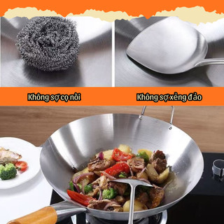 Chảo Inox Xào Sâu Lòng Cao Cấp Size 30cm Và Size 32cm – Dày Dặn, Chống Gỉ