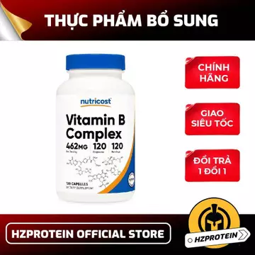 Nutricost Vitamin B Complex - Bổ Sung Vitamin B Thiết Yếu Tăng Miễn Dịch