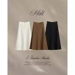 Chân Váy Dài Dáng A Thanh Lịch Style Hàn – Chân Váy Midi Nữ Công Sở Dễ Phối Đồ | Diluclothing