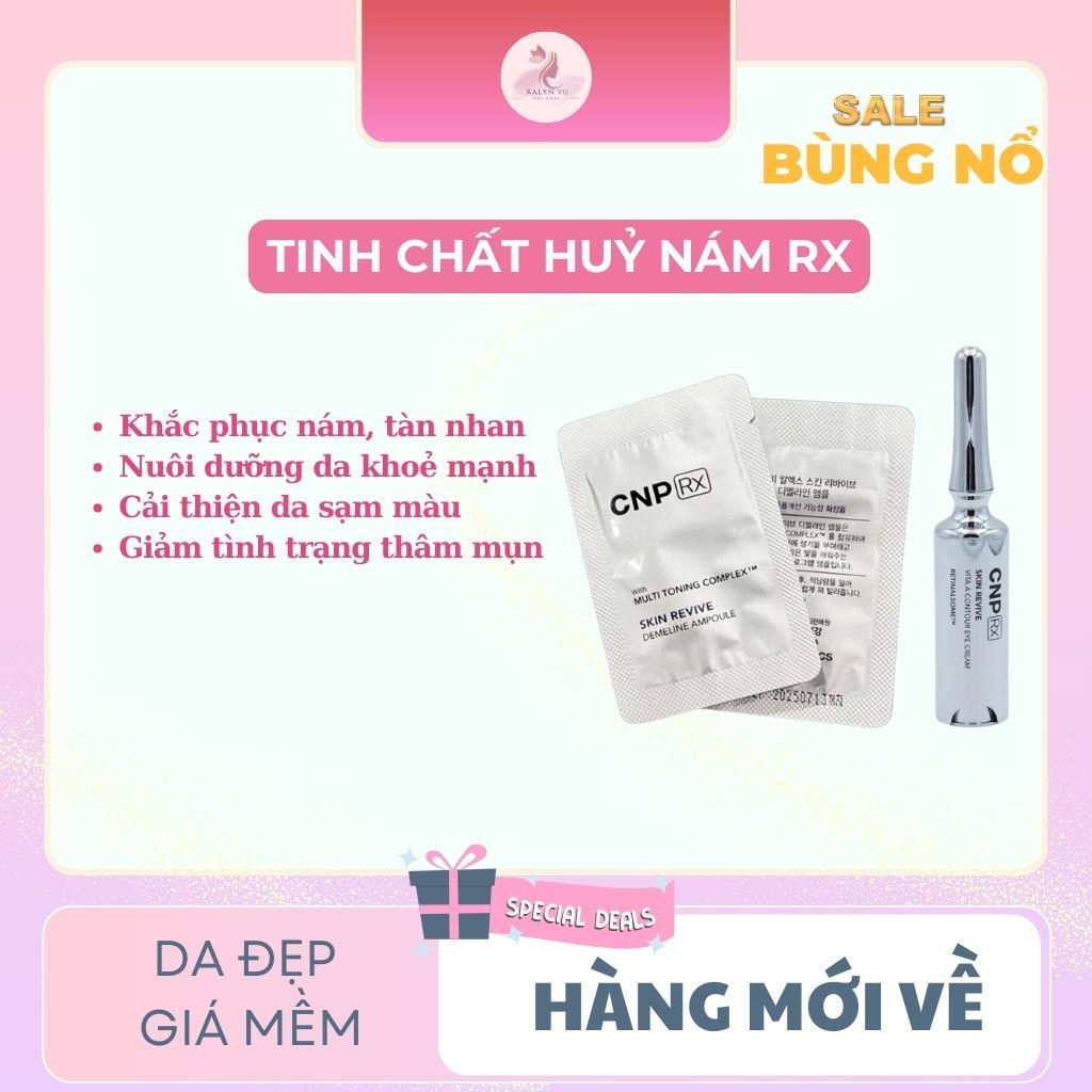 Combo 50 gói Tinh chất hủy nám CNP RX cho da nhạy cảm, hàng chuẩn chính ...