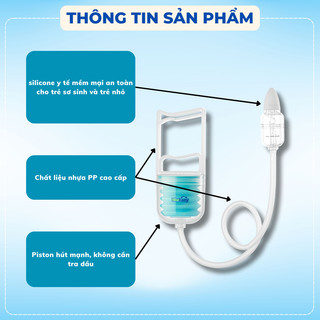Máy hút mũi cầm tay HIKOBABY, hút sạch dịch mũi, thông mũi hiệu quả, không đau rát an toàn cho trẻ