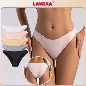 Quần lót nữ cotton kháng khuẩn cạp thoáng khí cạp vừa dáng chữ Y cá tính kiểu basic LANIXA L261 -CB