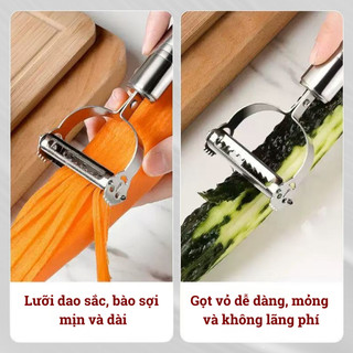 [BỘ 6 MÓN] Bộ Dụng Cụ Nhà Bếp Inox Cao Cấp – Gồm Dao Gọt, Dụng Cụ Đánh Vảy Cá, Và Bộ Gọt Rau Củ Quả Đa Năng