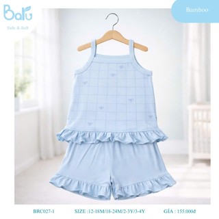 Bộ áo hai dây, quần thun bé gái - BRC027-1