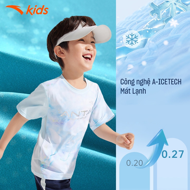 Áo Phông Ngắn Tay Bé Trai Anta Kids Running 3525B9101
