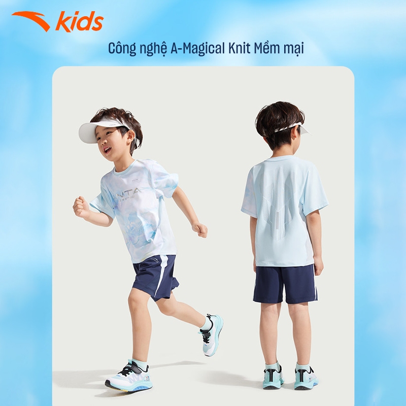 Áo Phông Ngắn Tay Bé Trai Anta Kids Running 3525B9101