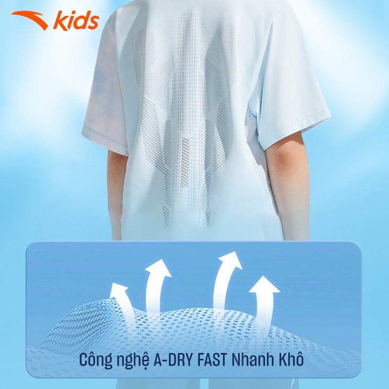 Áo Phông Ngắn Tay Bé Trai Anta Kids Running 3525B9101