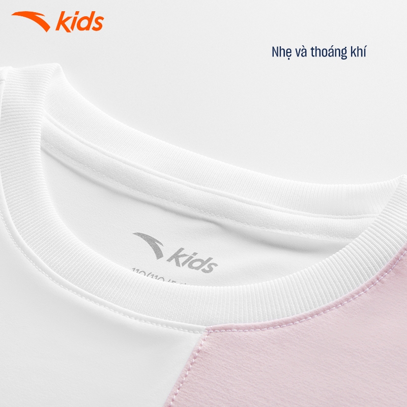 ANTA KIDS Áo Phông Ngắn Tay Bé Gái ANTA Kids 3625C9104