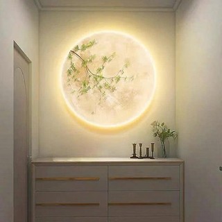 (Hàng cao cấp) Mặt trăng sáng xuyên toàn bộ bề mặt trong, đèn mặt trắng decor quán cafe, sự kiện, cửa hàng, spa