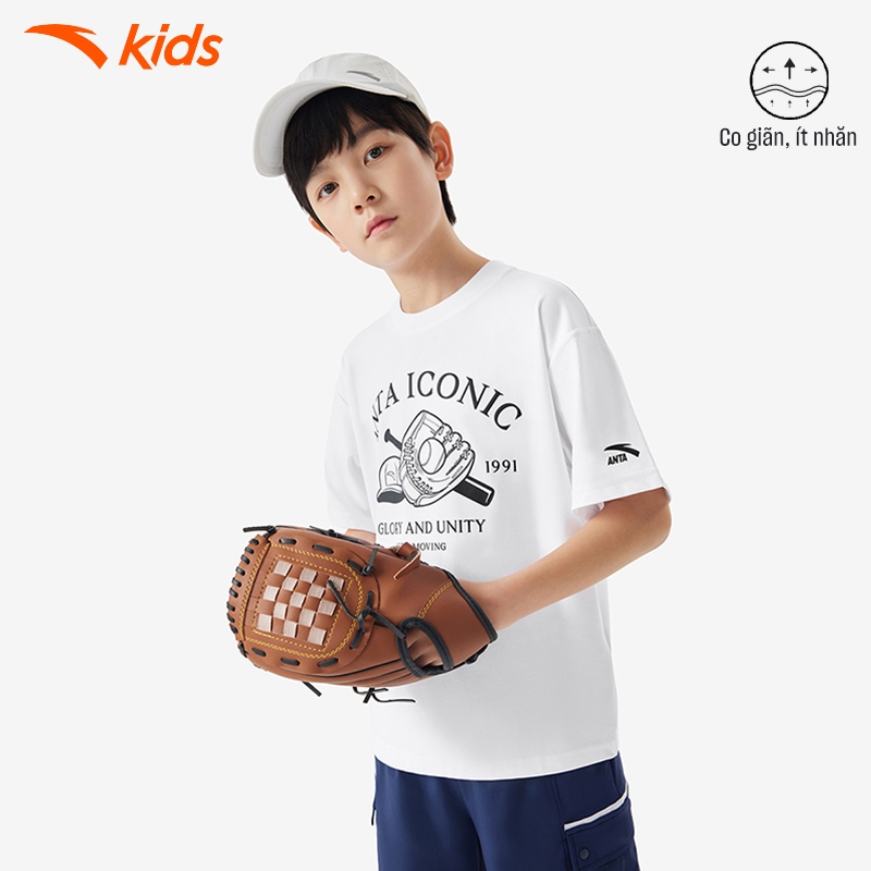 ANTA KIDS Áo Phông Thể Thao Ngắn Tay Bé Trai 3525B8131