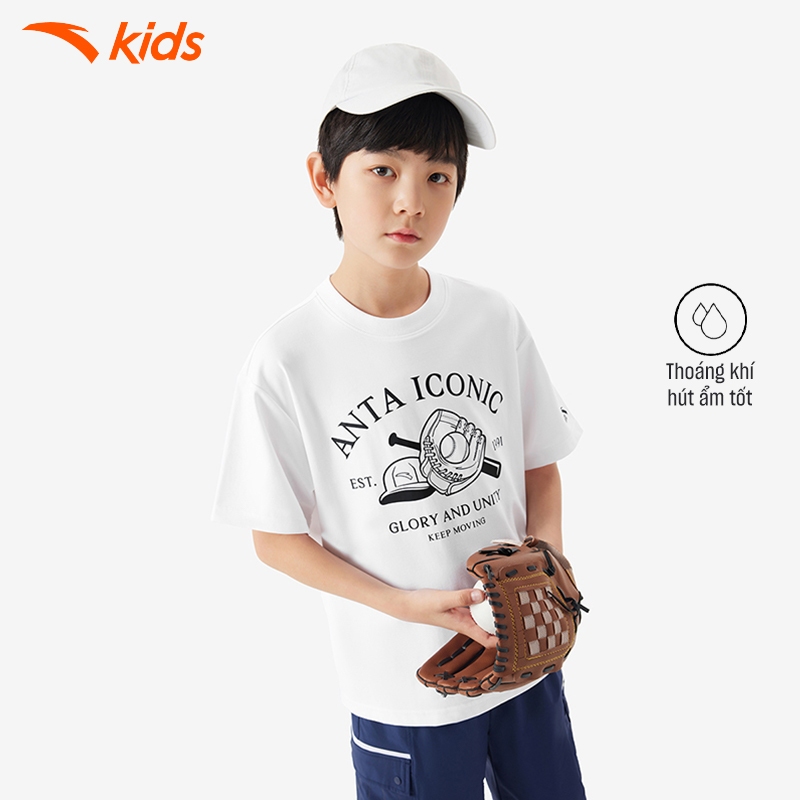 ANTA KIDS Áo Phông Thể Thao Ngắn Tay Bé Trai 3525B8131