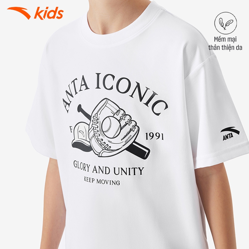 ANTA KIDS Áo Phông Thể Thao Ngắn Tay Bé Trai 3525B8131