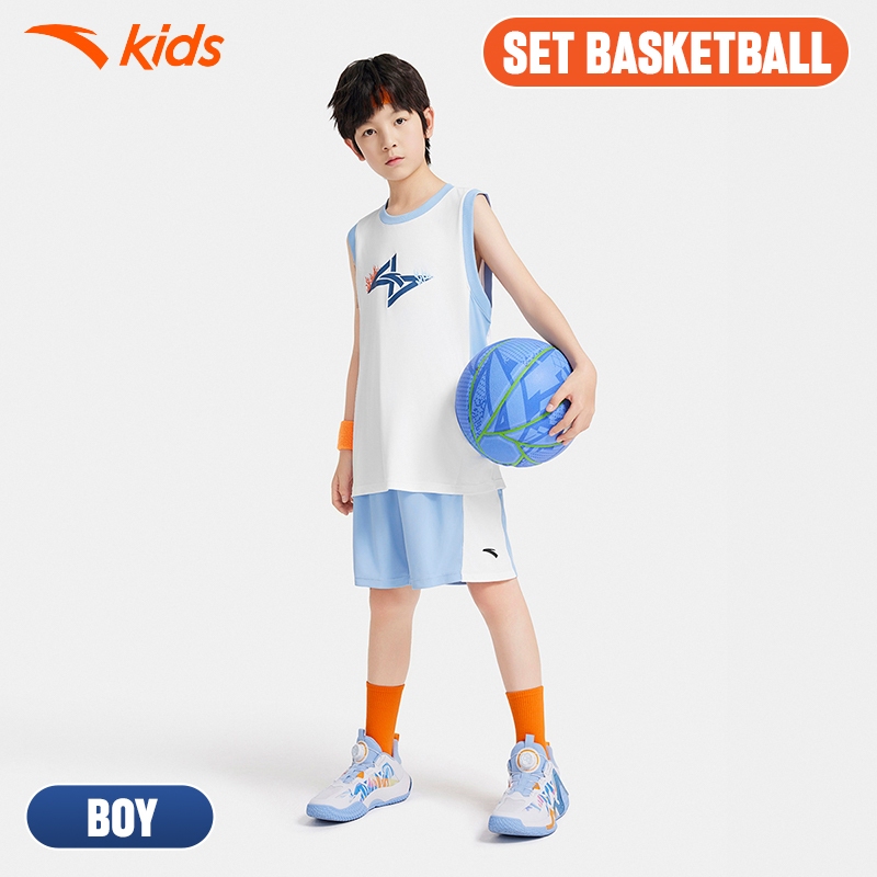 ANTA KIDS Bộ Quần Áo Bóng Rổ Bé Trai 3525C1202