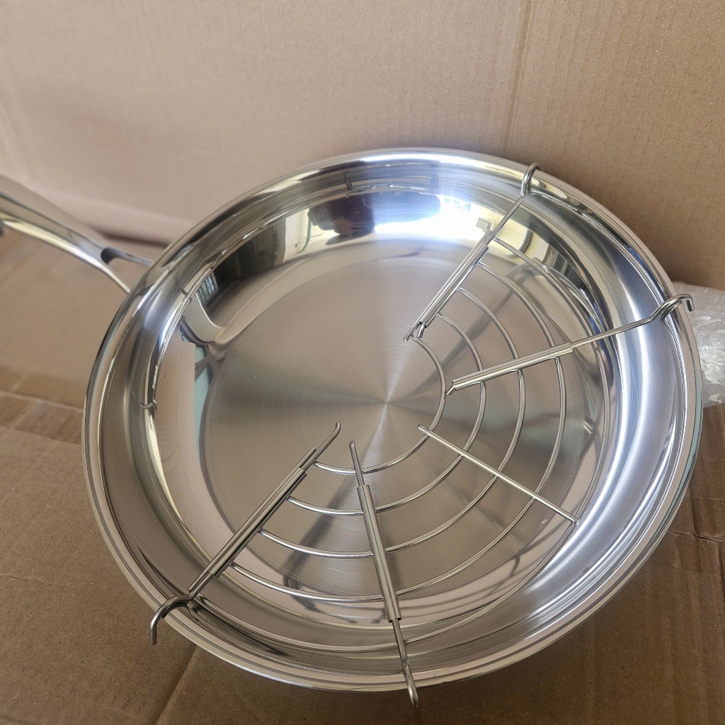 Vỉ Gác Chảo CHOCKMEN Inox Siêu Dày Khay Ráo Dầu Giá Gác Giá Ráo Dầu Đặt Lên Chảo Chiên Rán Nhà Bếp