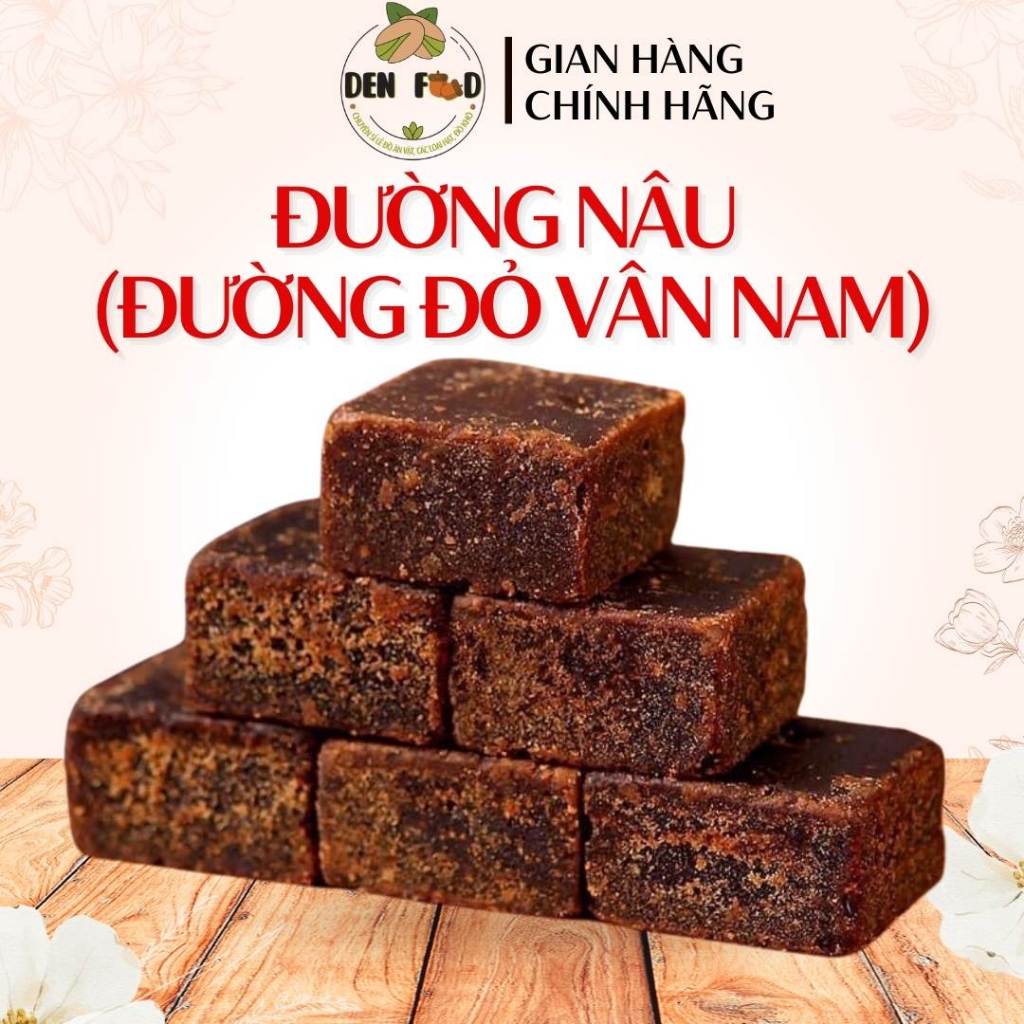 1kg Đường Nâu Nguyên Vị (Đường Đỏ Vân Nam) Bổ Khí Huyết Giảm Đau Bụng – Ăn Vặt Denfood