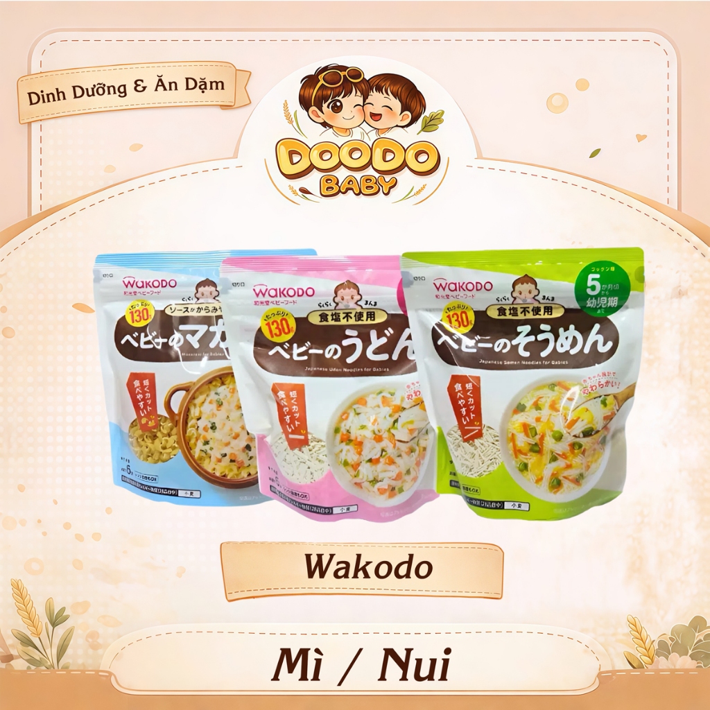 Mì Somen Tách Muối Wakodo Ăn Dặm Cho Bé Từ 5M+ (130g)