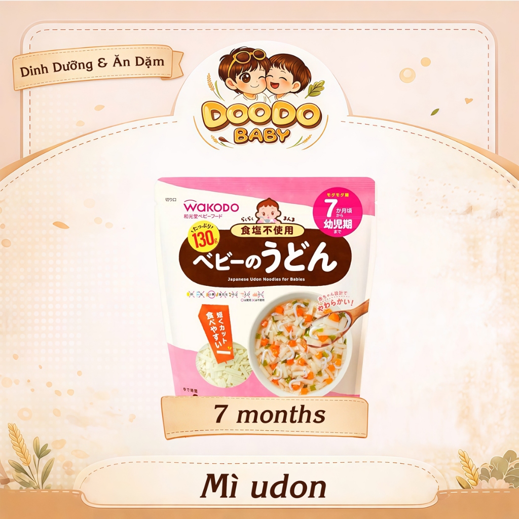 Mì Somen Tách Muối Wakodo Ăn Dặm Cho Bé Từ 5M+ (130g)