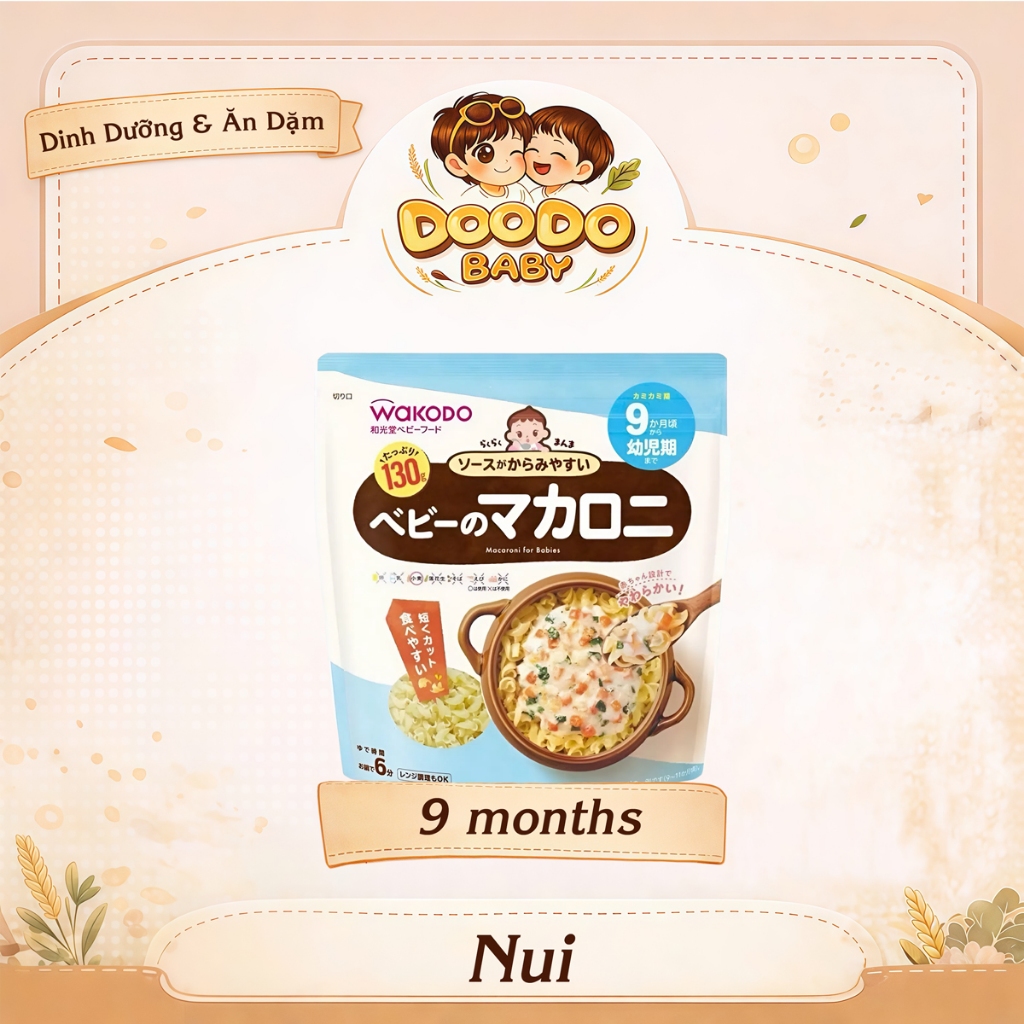 Mì Somen Tách Muối Wakodo Ăn Dặm Cho Bé Từ 5M+ (130g)