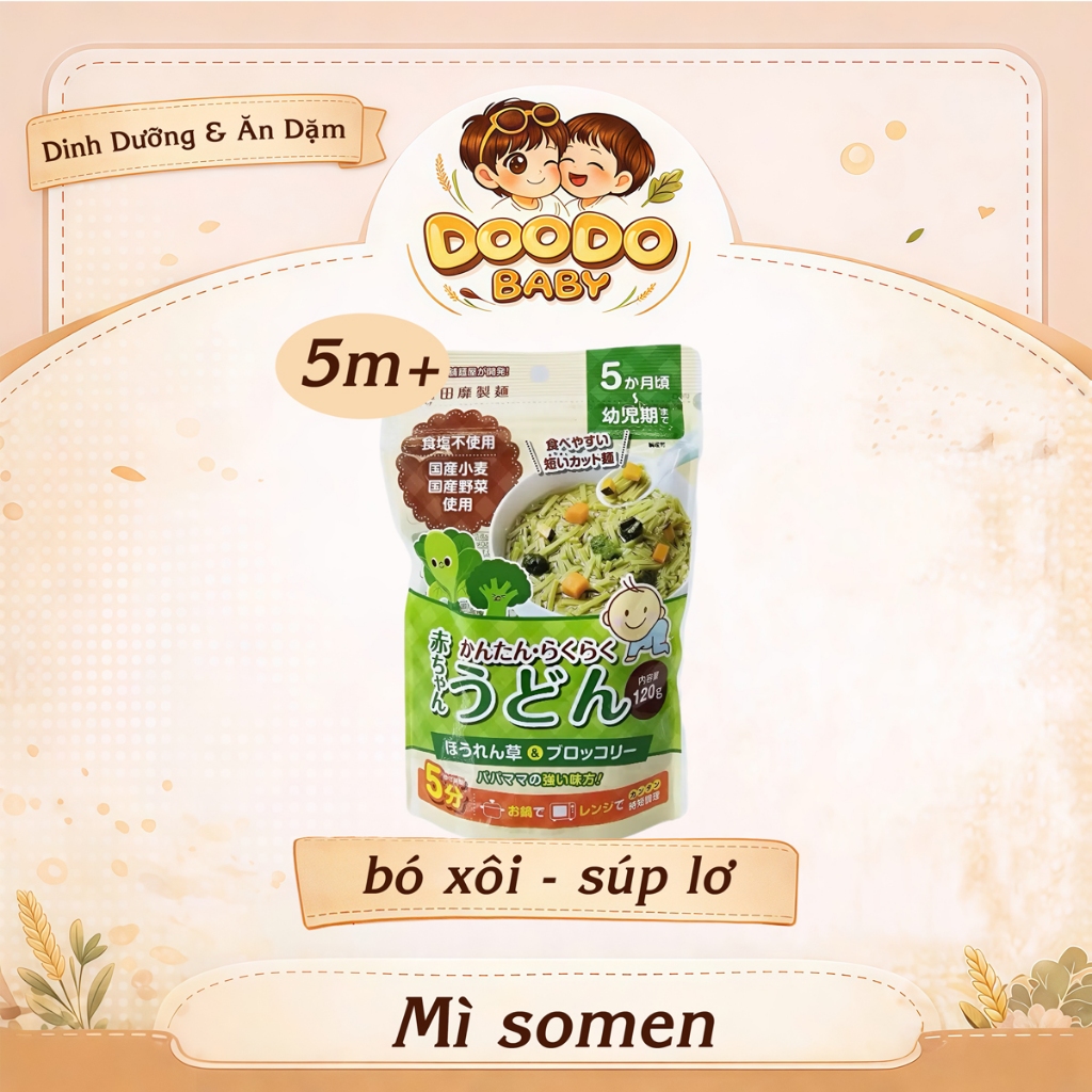 Mì Somen Tanabiki Tách Muối Ăn Dặm Cho Bé Từ 5m+ (120g)