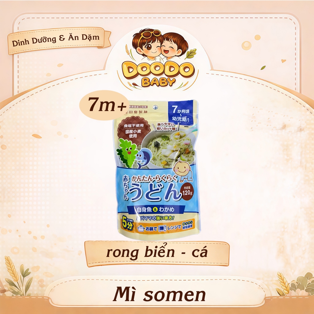 Mì Somen Tanabiki Tách Muối Ăn Dặm Cho Bé Từ 5m+ (120g)