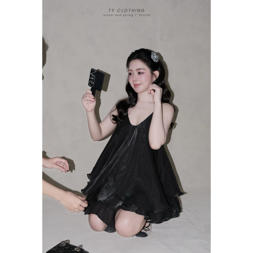 Set Áo Yếm Đính Ngọc- Hàng Thiết Kế- Màu Đen- TYCLOTHING