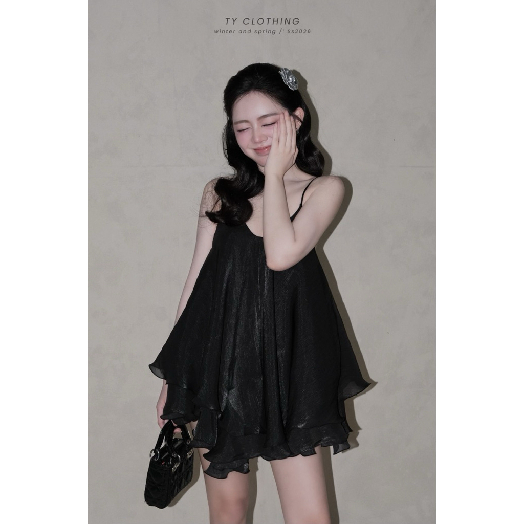 Set Áo Yếm Đính Ngọc- Hàng Thiết Kế- Màu Đen- TYCLOTHING