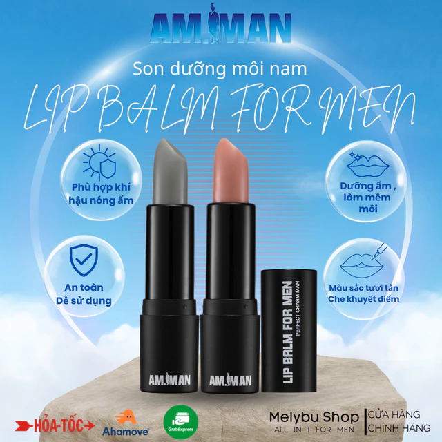 Son dưỡng AM MAN LIP BALM FOR MEN - Dưỡng ẩm cho môi, dưỡng môi mềm mịn và tạo màu cho môi