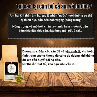 [BỔ THẬN ÂM DƯƠNG] Trà bổ thận Fengcha bổ thận âm , bổ thận dương , cân bằng âm dương trong thận bịch 30 gói lọc