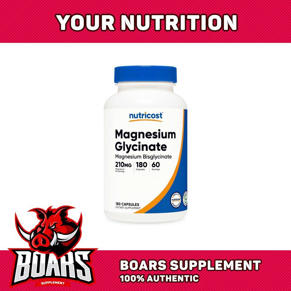NUTRICOST MAGNESIUM GLYCINATE 210MG – Hỗ Trợ Giấc Ngủ Ngon Và Thư Giãn Cơ Bắp