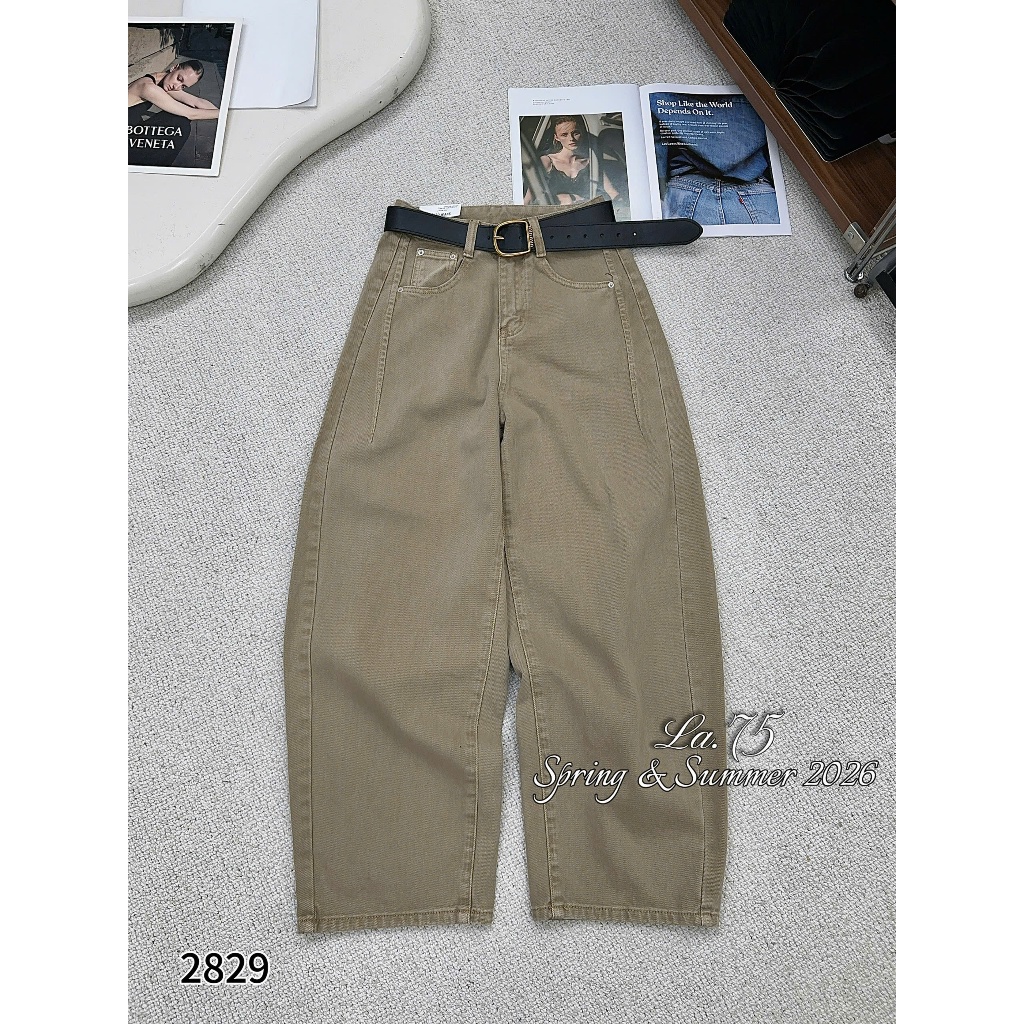 [Sẵn/QC] Quần Jeans Nữ Dáng Suông 100/25cm Chất Mềm Tặng Kèm Đai Đủ Màu #2829
