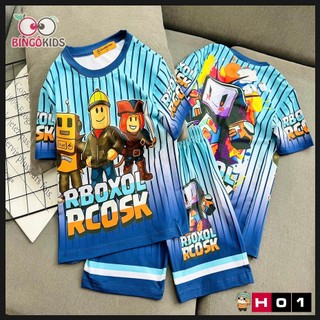 Đồ Bộ Bé Trai Ann Kids 13-47kg - Bộ Thun Lạnh Thái 3D Hình Siêu Anh Hùng, Spiderman, Roblox Siêu Mát