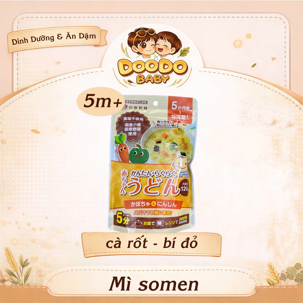 Mì Somen Tanabiki Tách Muối Ăn Dặm Cho Bé Từ 5m+ (120g)